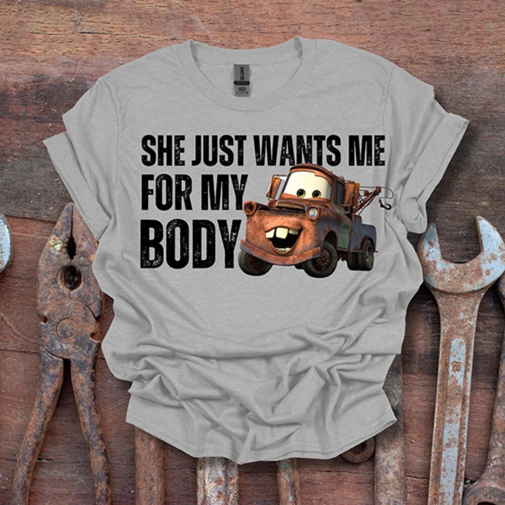 New Tow Mater Shirt for Women D.isn.ey Cars Mater T Shirt Casual Gift Idea
